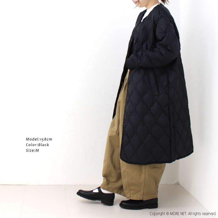 タイオン TAION ミリタリーオーバーサイズクルーネックダウンコート ソフトシェル 104LSBPML-LONG アウター キルト 中綿 ロング レディース メンズ 2025秋冬 | TAION | 06