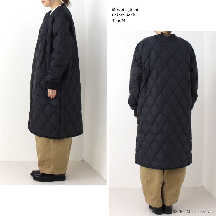 タイオン TAION ミリタリーオーバーサイズクルーネックダウンコート ソフトシェル 104LSBPML-LONG アウター キルト 中綿 ロング レディース メンズ 2025秋冬 | TAION | 08