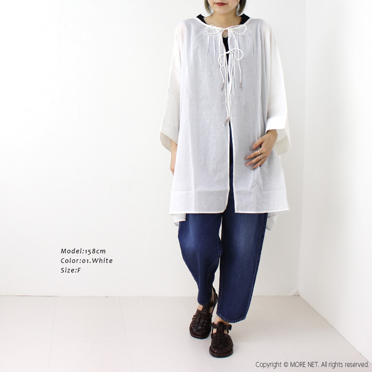 ヤラ YARRA ワイドシルエット2WAYチュニック 14143268 インド綿 ブラウス レディース トップス /返品・交換不可/SALE セール | YARRA | 05