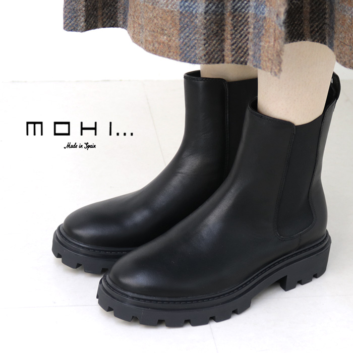 モヒ MOHI サイドゴアレザーブーツ 22031 ショートブーツ 牛革 靴 レディース /返品・交換不可/SALE セール｜more-net2
