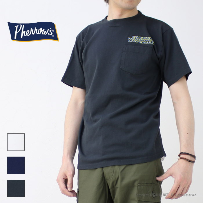 フェローズ PHERROW'S ポケット付きプリントTシャツ 23S-PPT5 メンズ 半袖｜more-net2｜06