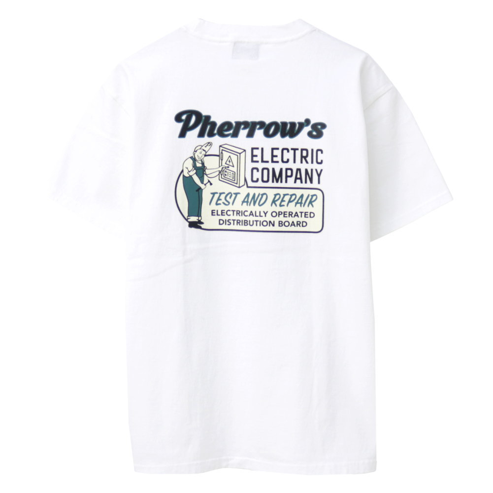 フェローズ PHERROW&apos;S プリント半袖Tシャツ [ELECTRIC COMPANY] 23S-...