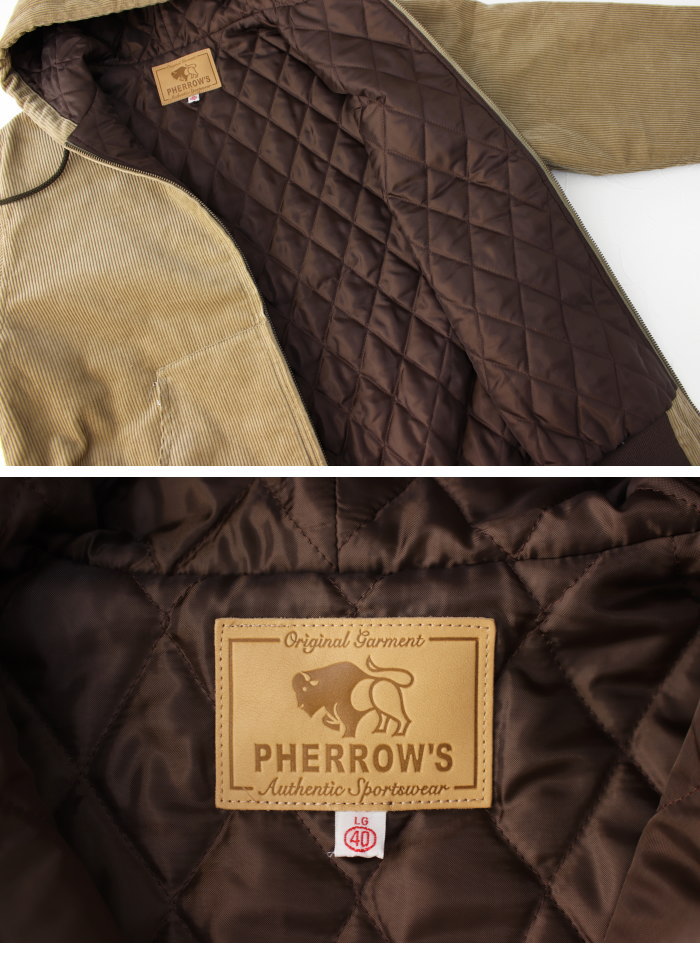 Pherrow's フェローズ PHERROW'S コーデュロイ中綿キルティング