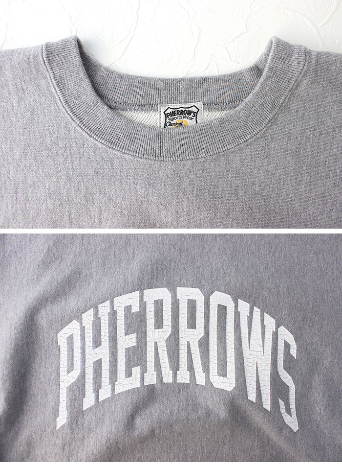 フェローズ PHERROW'S ロゴプリントスウェット 23W-PRWS1 メンズ