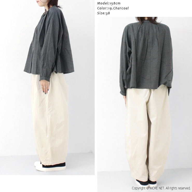 イナ ina タックブラウス 244139 レディース 日本製 シャツ 長袖 起毛 ギャザー /返品・交換不可/SALE セール | イナ | 06