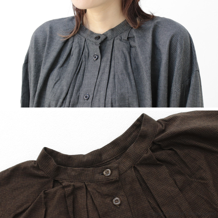 イナ ina タックブラウス 244139 レディース 日本製 シャツ 長袖 起毛 ギャザー /返品・交換不可/SALE セール | イナ | 07