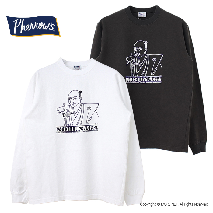 フェローズ PHERROW'S プリント長袖Tシャツ NOBUNAGA 24S-PLT-N メンズ 日本製 /返品・交換不可/SALE セール | Pherrow's
