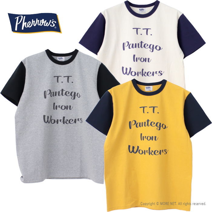 SALE セール/フェローズ PHERROW'S プリントTシャツ 24S-PMT-TT1 メンズ 日本製 半袖 /返品・交換不可 | Pherrow's