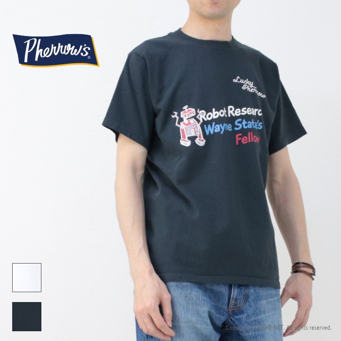 フェローズ PHERROW&apos;S プリント半袖Tシャツ 24S-PT17 メンズ Robot Rese...