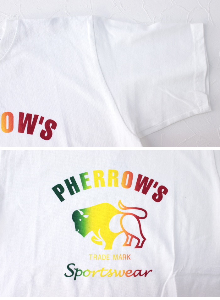 フェローズ PHERROW'S 定番バッファロー グラデーションプリントTシャツ 24S-PT2-G メンズ レディース 半袖 | Pherrow's | 04