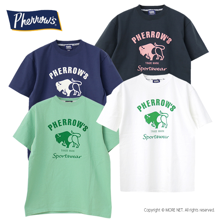 フェローズ PHERROW'S 定番バッファロー プリント半袖Tシャツ 24S-PT2 メンズ/メール便可 : pt2 : モアネット casual  select - 通販 - Yahoo!ショッピング