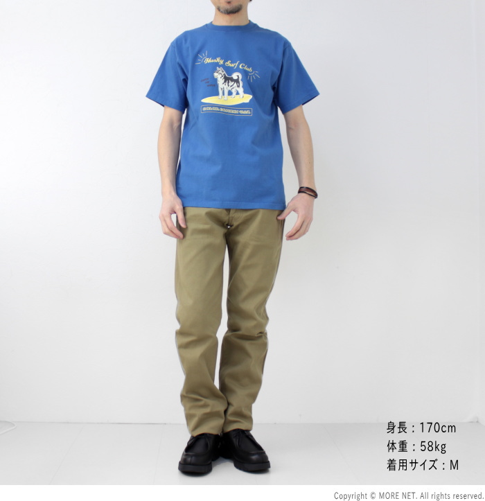 フェローズ PHERROW'S プリント半袖Tシャツ 24SPT5 メンズ Husky Surf Club 2024春夏 24spt5