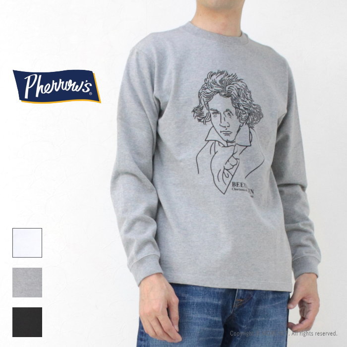 フェローズ PHERROW'S プリント長袖Tシャツ 24W-PLT-B メンズ 日本製 ベートーベン | Pherrow's | 02