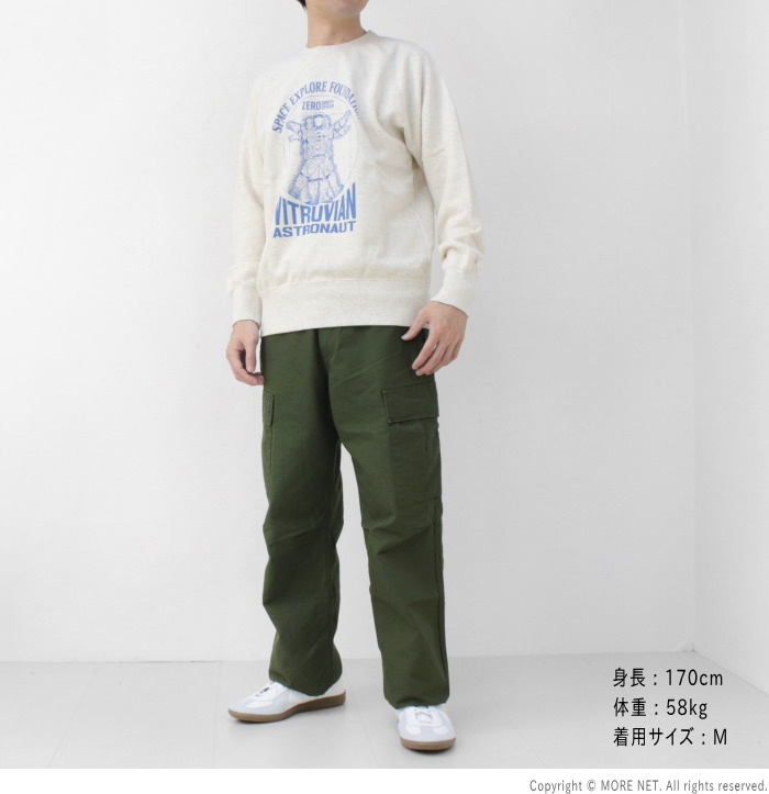 フェローズ PHERROW'S プリントラグランスウェットシャツ 24W-PRS2 メンズ 日本製 VITRUVIAN ASTRONAUT | Pherrow's | 11