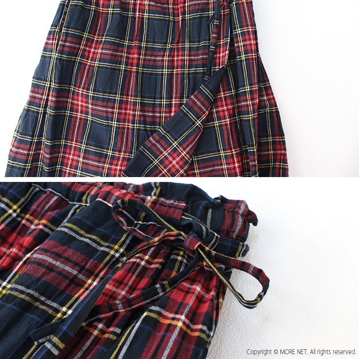 イナ ina ラップ風紐付きスカート 251110 ボトムス フレア ロング丈