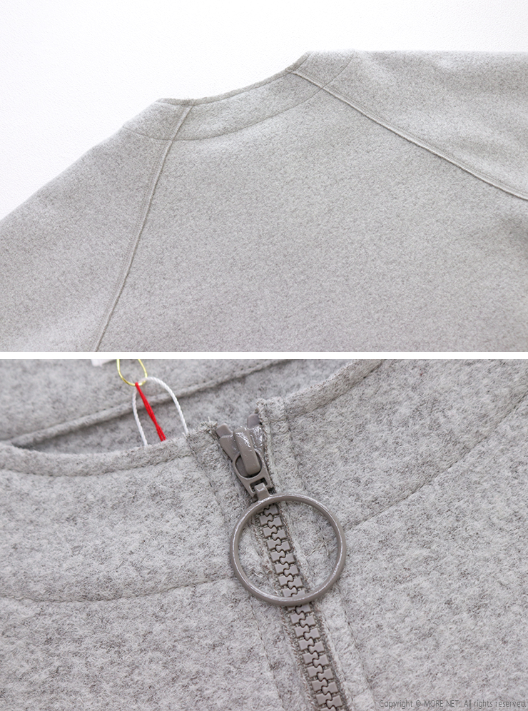 ファブリケアンプラネテール FABRIQUE en planete terre ウールリングジップジャケット 252-070 日本製 羽織 カーディガン 無地 レディース FABRIQUE en Planete terre（ファブリケアンプラネテール） ウール