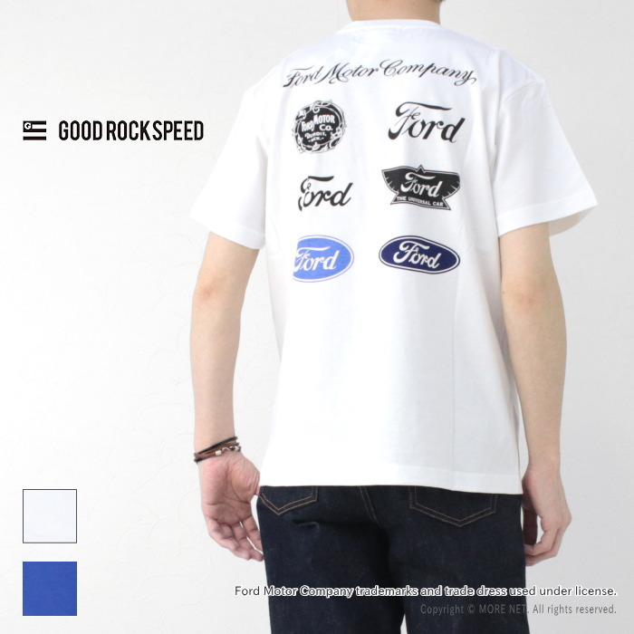グッドロックスピード GOOD ROCK SPEED フォードコラボ ロゴTシャツ 25FOD008W メンズ レディース 半袖 FORD プリント 2025春夏 | GOOD ROCK SPEED