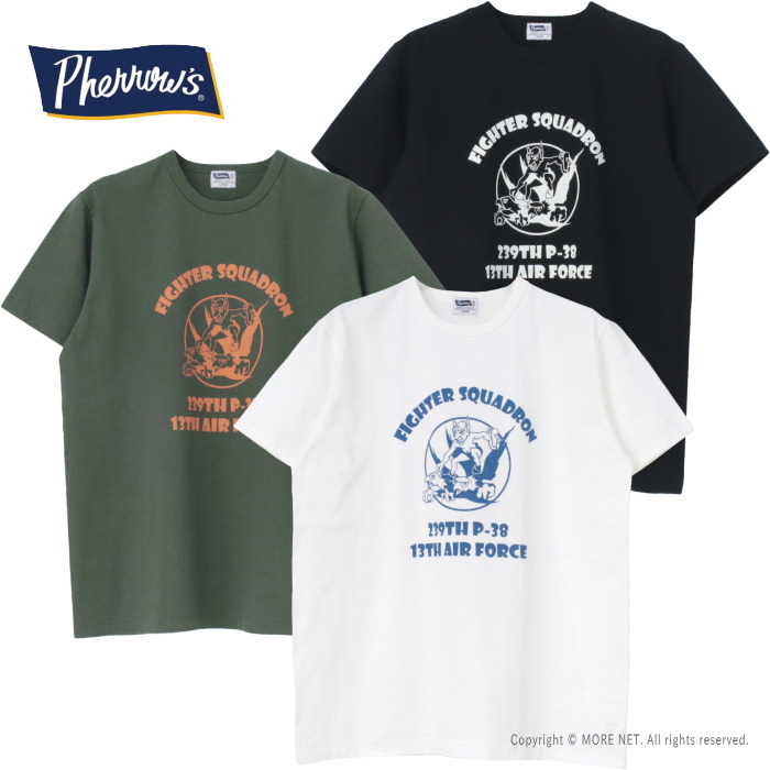 フェローズ PHERROW'S プリント半袖Tシャツ 25S-PMT4 メンズ 日本製 ミリタリー 2025春夏 | Pherrow's