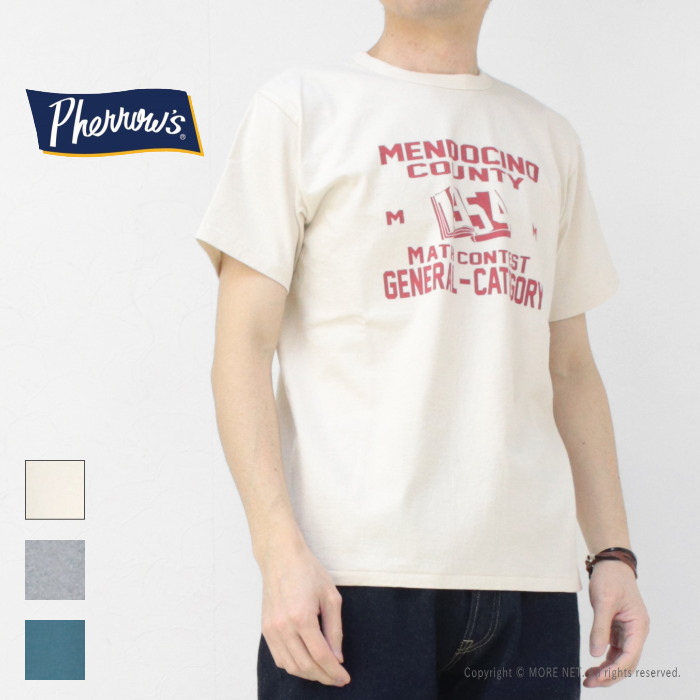 フェローズ PHERROW'S プリント半袖Tシャツ 25S-PMT7 メンズ 日本製 MENDOCINO 2025春夏 | Pherrow's | 01