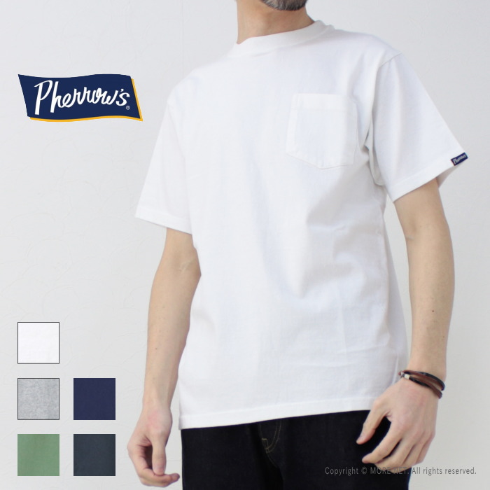 フェローズ PHERROW'S ポケット付きTシャツ PPT メンズ 半袖 無地系 2025春夏/メール便可 | Pherrow's | 01