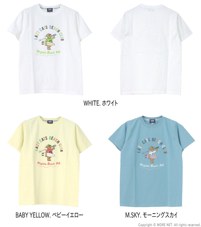 フェローズ PHERROW'S プリント半袖Tシャツ 25S-PT10 メンズ LAZY CATS BEACH CLUB 2025春夏 | Pherrow's | 04