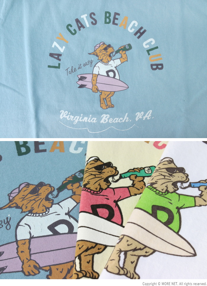 フェローズ PHERROW'S プリント半袖Tシャツ 25S-PT10 メンズ LAZY CATS BEACH CLUB 2025春夏 | Pherrow's | 07