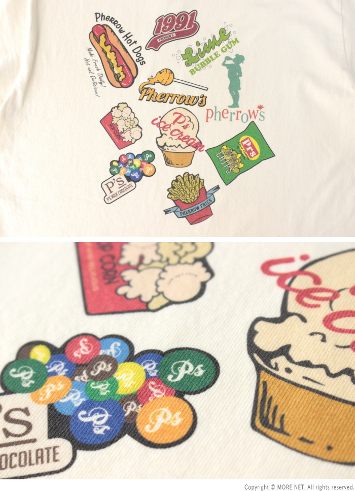 フェローズ PHERROW'S プリント半袖Tシャツ 25S-PT17 メンズ アメリカンフード 2025春夏 | Pherrow's | 06