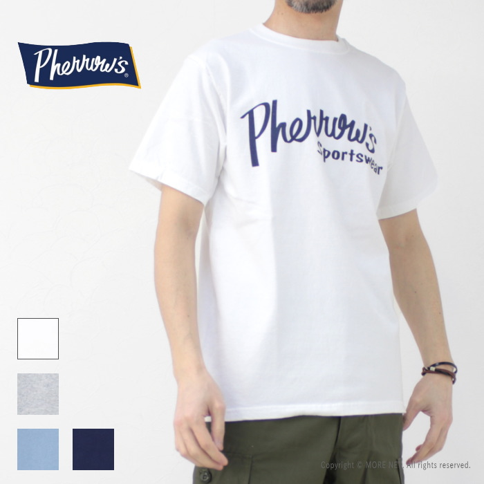 フェローズ PHERROW'S 定番ロゴ プリント半袖Tシャツ 25S-PT1 メンズ 2025春夏/メール便可 | Pherrow's | 01