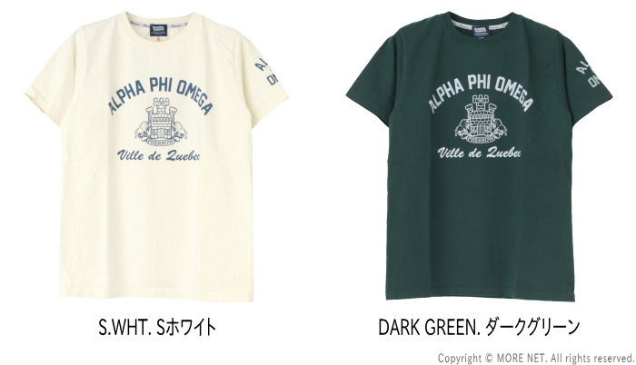 フェローズ PHERROW'S プリント半袖Tシャツ 25S-PT21 メンズ ALPHA PHI OMEGA 2025春夏 | Pherrow's | 03