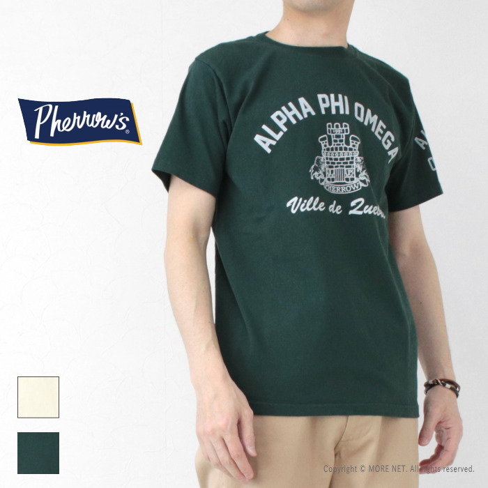 フェローズ PHERROW'S プリント半袖Tシャツ 25S-PT21 メンズ ALPHA PHI OMEGA 2025春夏 | Pherrow's | 02