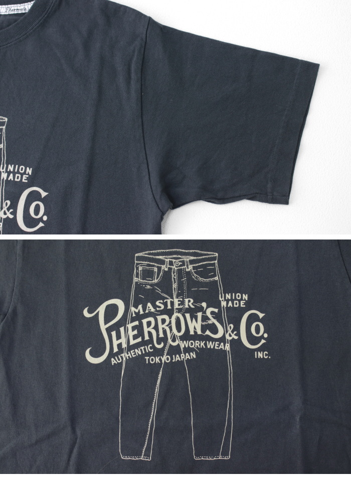 フェローズ PHERROW'S 定番デニムプリント半袖Tシャツ 25S-PT3 メンズ 2025春夏 | Pherrow's | 05