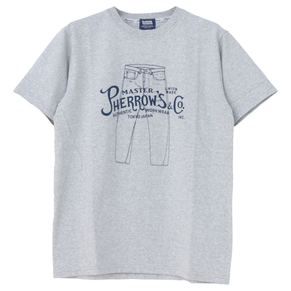 フェローズ PHERROW'S 定番デニムプリント半袖Tシャツ 25S-PT3 メンズ 2025春夏 | Pherrow's | 09