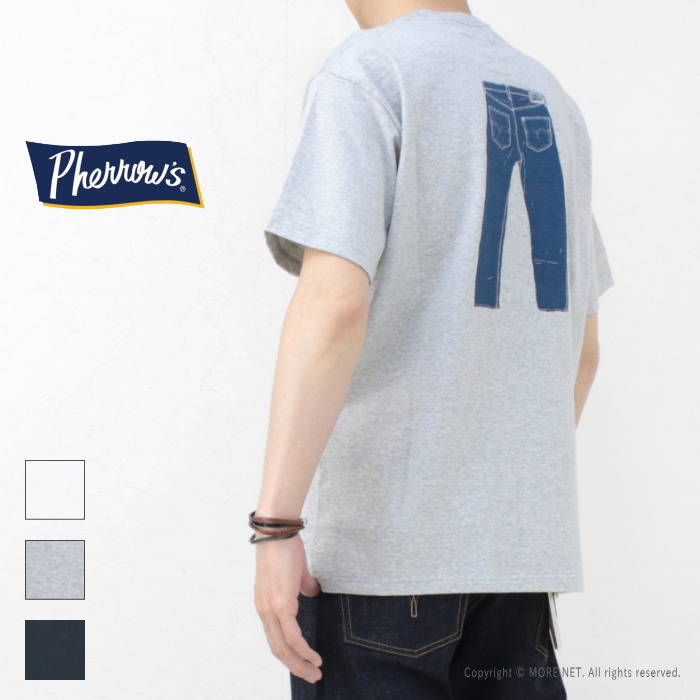 フェローズ PHERROW'S 定番デニムプリント半袖Tシャツ 25S-PT3 メンズ 2025春夏 | Pherrow's | 02