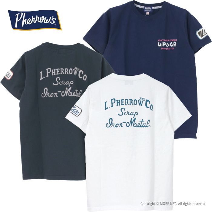 フェローズ PHERROW'S ワッペン&プリントTシャツ 25S-PT4 メンズ 半袖 2025春夏 | Pherrow's