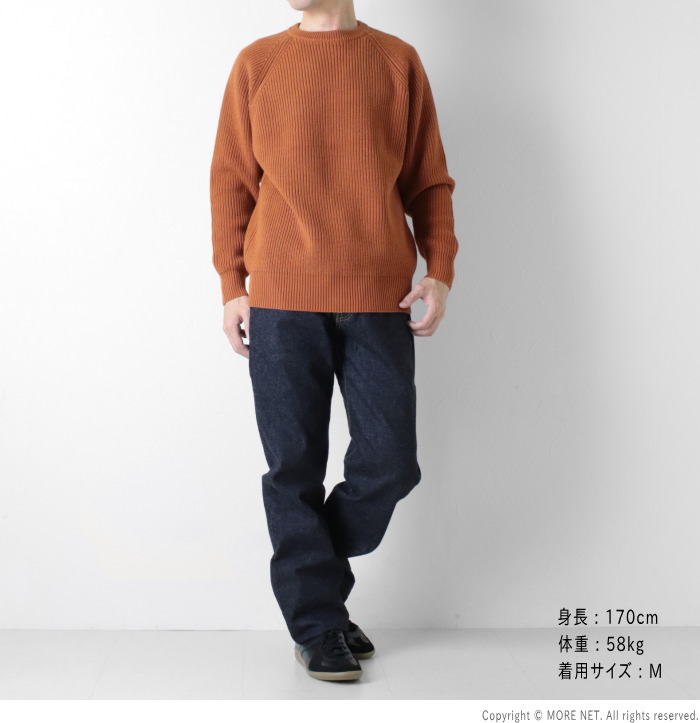 Pherrow's（フェローズ） コットンニット 25W-PCK1 メンズ 畦編み 肉厚