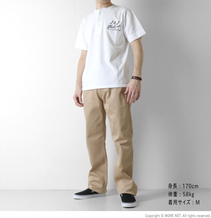 Pherrow's（フェローズ） ヘンリーネックプリントTシャツ 26S-PHNT1
