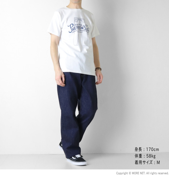 Pherrow's（フェローズ） 定番デニム プリント半袖Tシャツ 26S-PT3