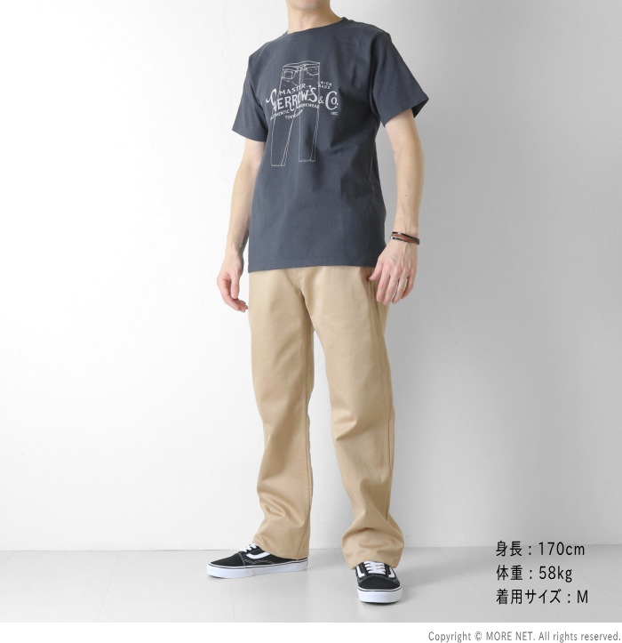 Pherrow's（フェローズ） 定番デニム プリント半袖Tシャツ 26S-PT3