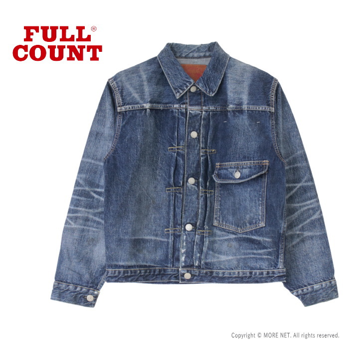 フルカウント FULLCOUNT デニムジャケット More Than Just Fear 2978D-2107 メンズ 日本製 1stタイプ Gジャン ユーズド エイジング加工 2025春夏 | FULLCOUNT