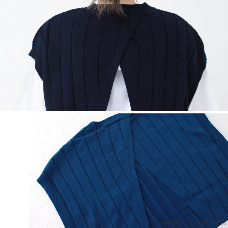 マオメイド mao made インナーセット ワイドリブショートベスト 411140 レディース ニット 無地 トップス シャツ /返品・交換不可/SALE セール | mao made | 13