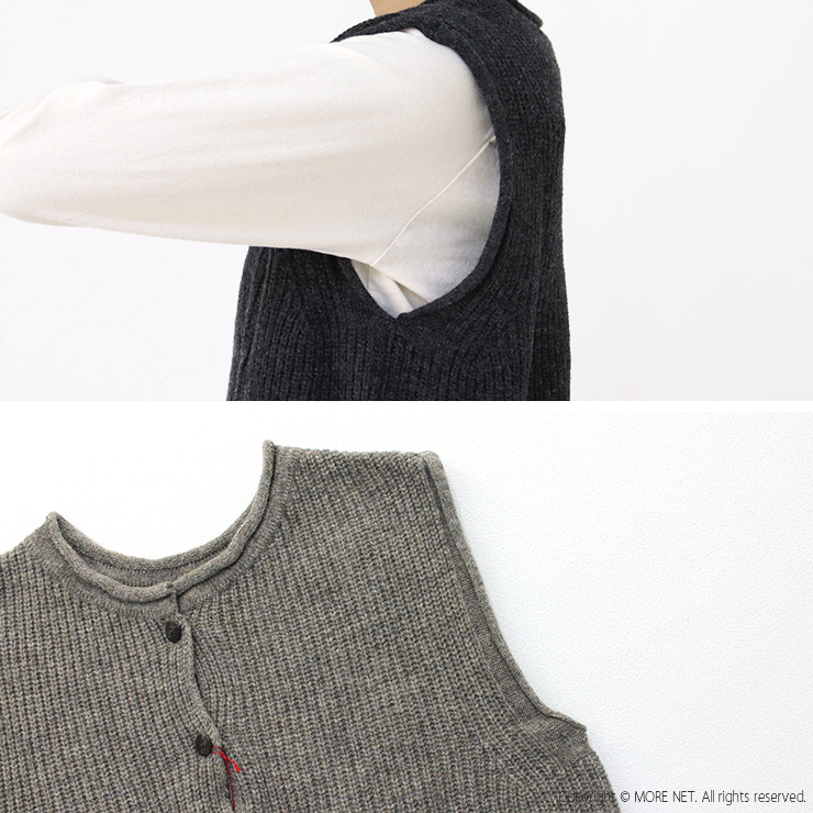 mao made マオメイド おNEW2WAYあぜ編みベスト 441152 トップス