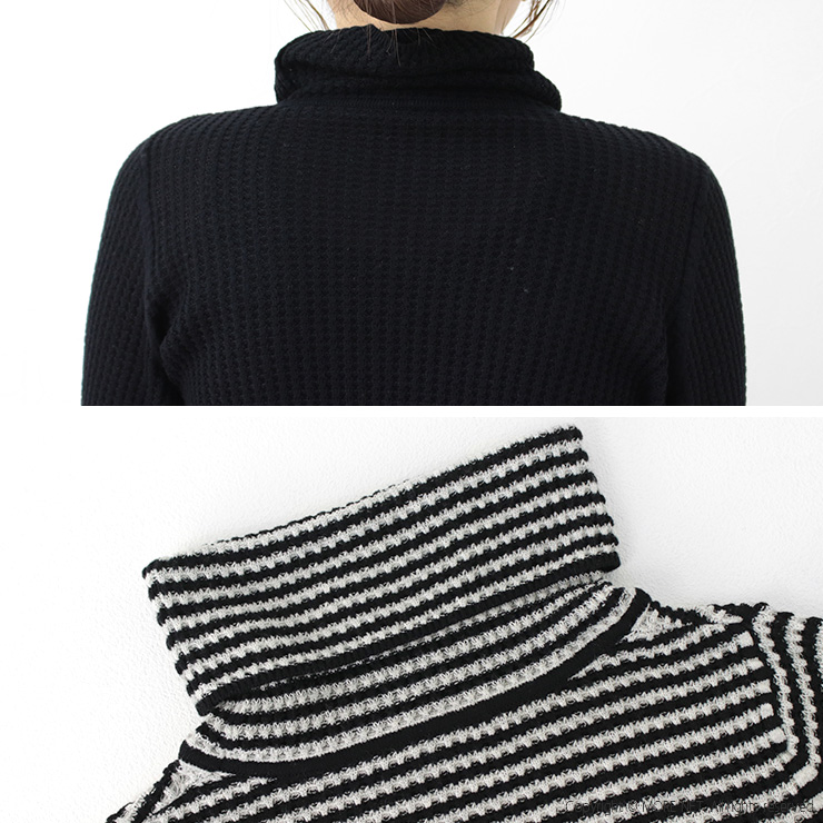 マオメイド mao made ゆるっふわっワッフル編みタートルネックプルオーバー 441155 トップス ニット 無地 ボーダー 洗える /返品・交換不可/SALE セール | mao made | 17