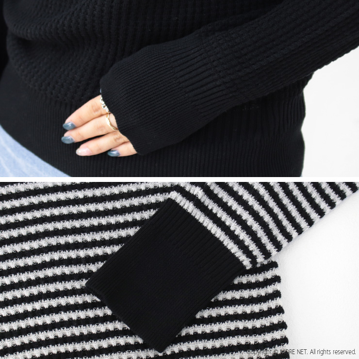 マオメイド mao made ゆるっふわっワッフル編みタートルネックプルオーバー 441155 トップス ニット 無地 ボーダー 洗える /返品・交換不可/SALE セール | mao made | 15