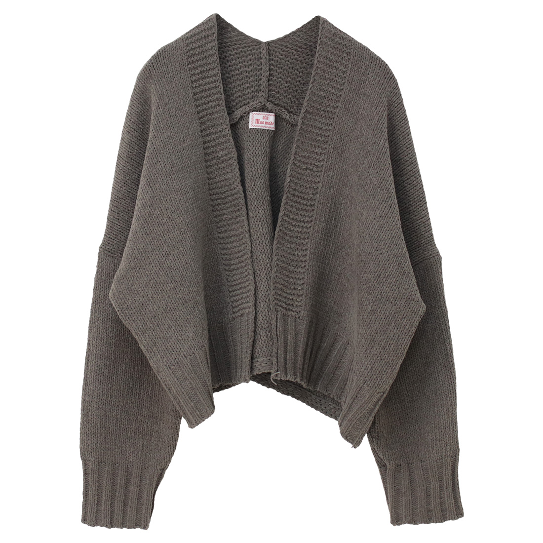 SALE セール/マオメイド mao made ざっくりローゲージショート丈カーディガン 451117 クロップド丈 モールヤーン 羽織 ウォッシャブル 洗える /返品・交換不可 mao made マオメイド ざっくりローゲージショート丈カーディガン