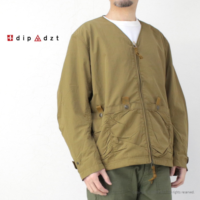 ディップ dip ノーカラージップアップジャケット 51-6255 メンズ レディース カーディガン ZIP 2025春夏 /返品・交換不可/SALE セール | dip