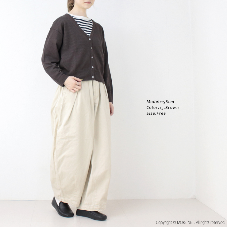 マオメイド mao made UVカットリネン Vネッククロップド丈カーディガン 511110 トップス 日除け 紫外線対策 長袖 無地 レディース 2025春夏 | mao made | 06