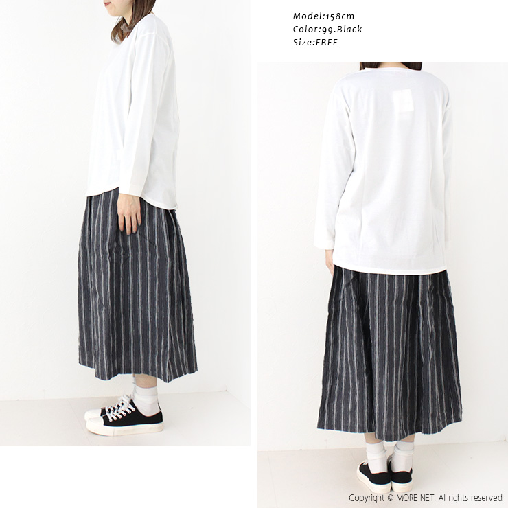マオメイド mao made ORGANIC FIELD OF VIEWいつものラウンドヘムTEE 511201 トップス 長袖 無地 レイヤード 重ね着 日本製 レディース 2025春夏 | mao made | 06