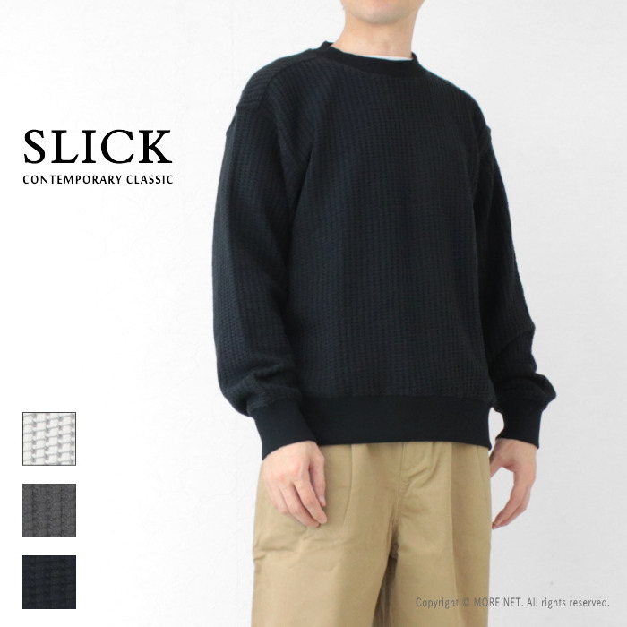 スリック SLICK ビッグワッフルプルオーバー 5131014 メンズ ニット Tシャツ SLICK（スリック） ビッグワッフルプルオーバー 5131014 メンズ ニット