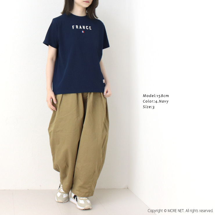 快晴堂 かいせいどう 半袖UNI-Tシャツ BASIC FIT A柄 フランス 51C-107 日本製 プリント ロゴ 刺繍 トップス レディース 2025春夏 | 快晴堂 | 06