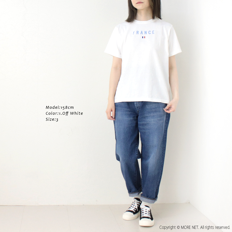 快晴堂 かいせいどう 半袖UNI-Tシャツ BASIC FIT A柄 フランス 51C-107 日本製 プリント ロゴ 刺繍 トップス レディース 2025春夏 | 快晴堂 | 07